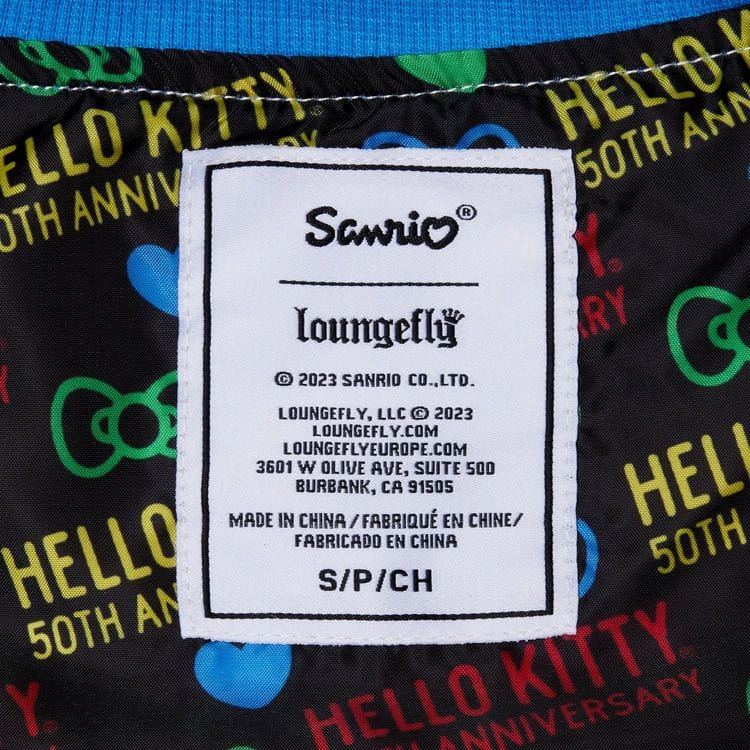 Loungefly World of Funko Sanrio Hello Kitty 50th Anniversary Unisex Souvenir Jacket - Size XL