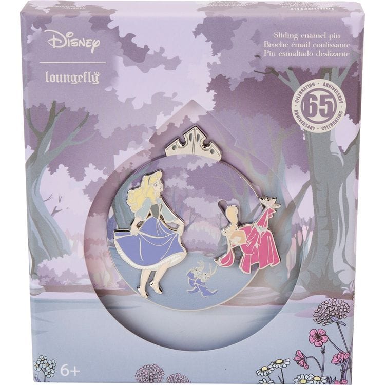 Loungefly World of Funko Sleeping Beauty 65th Anniversary Floral Scene 3" Collector Box Sliding Pin