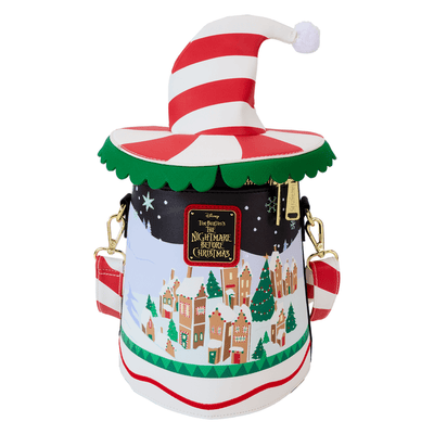 Loungefly World of Funko The Nightmare Before Christmas Candy Cane Carousel Spinning Figural Crossbody Bag