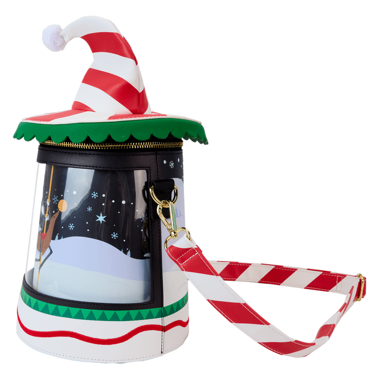 Loungefly World of Funko The Nightmare Before Christmas Candy Cane Carousel Spinning Figural Crossbody Bag