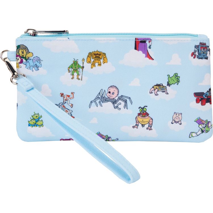 Loungefly World of Funko Toy Story Movie Collab All-Over Print Nylon Zipper Pouch Wristlet