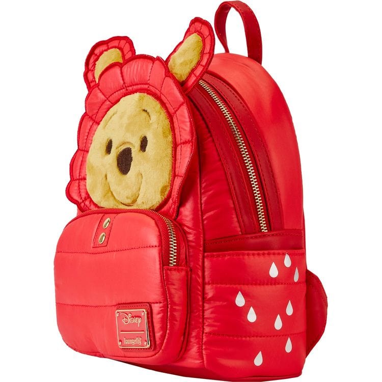 Loungefly World of Funko Winnie the Pooh Rainy Day Puffer Jacket Cosplay Mini Backpack