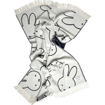 Maison Deux Room Decor Miffy Blanket - White/Black