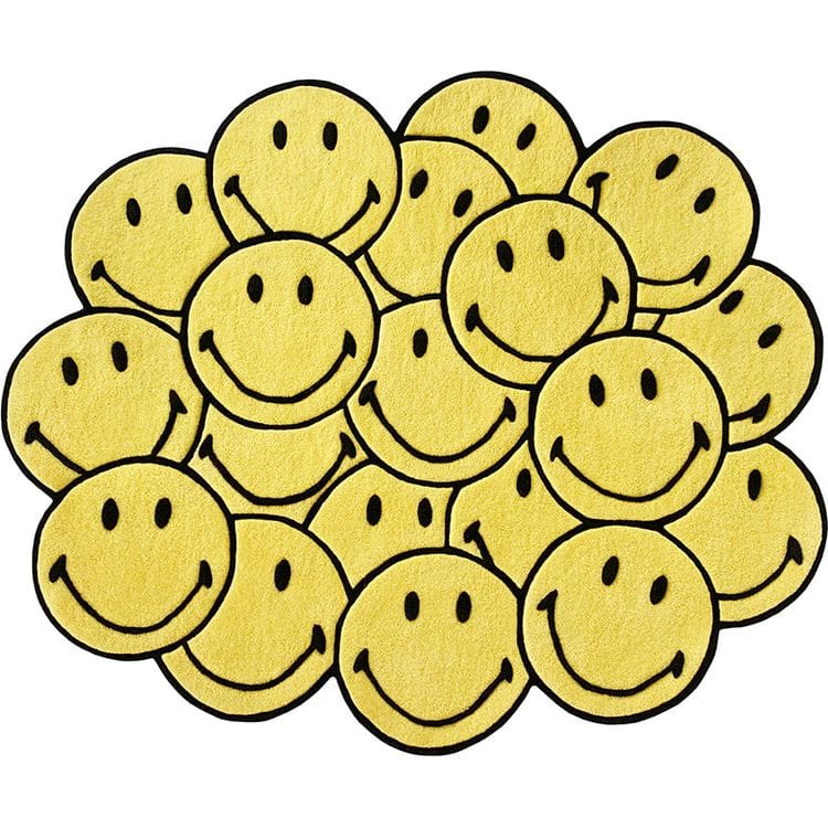 Maison Deux Room Decor Smiley Bunch Rug - Yellow