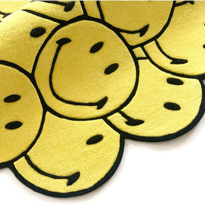 Maison Deux Room Decor Smiley Bunch Rug - Yellow