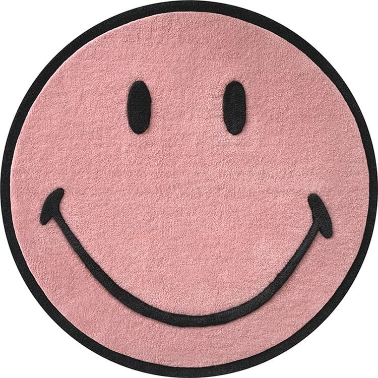 Maison Deux Room Decor Smiley Rug - Pink- Small