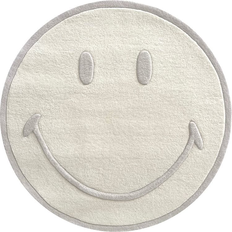 Maison Deux Room Decor Smiley Rug - White - Small