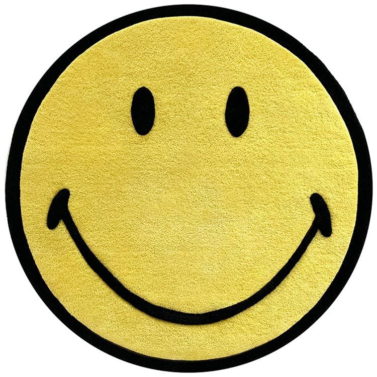 Maison Deux Room Decor Smiley Rug - Yellow - Small