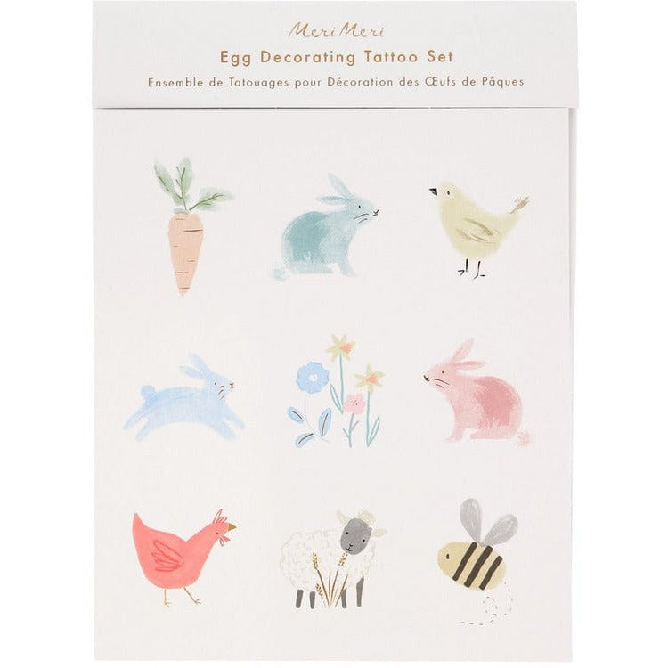 Meri Meri Seasonal Spring Bunny Egg Decorating Tattoo Kit