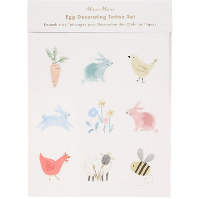 Meri Meri Seasonal Spring Bunny Egg Decorating Tattoo Kit