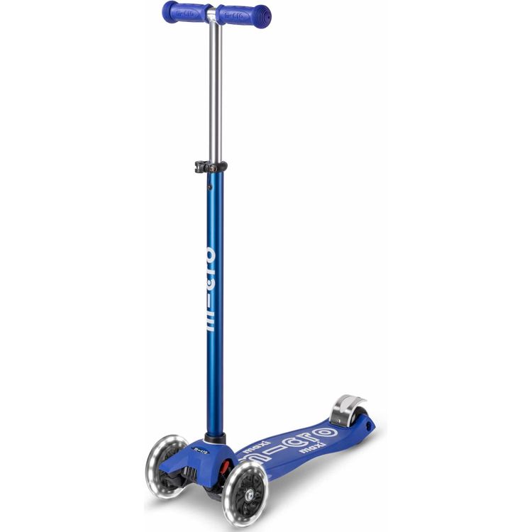 Micro Kickboard Outdoor Micro Maxi LED Scooter - Blue/White