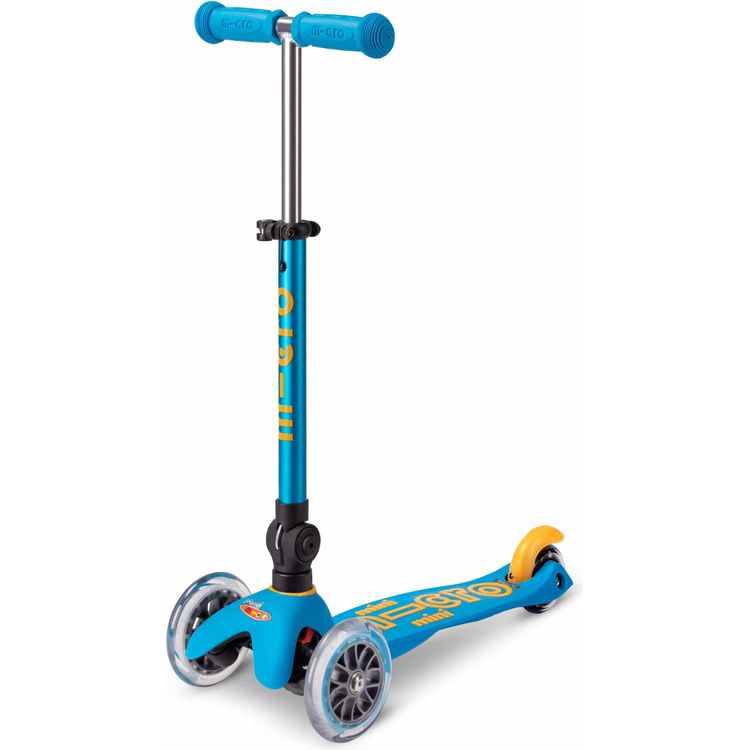 Micro Kickboard Outdoor Micro Mini Foldable LED Scooter - Ocean Blue