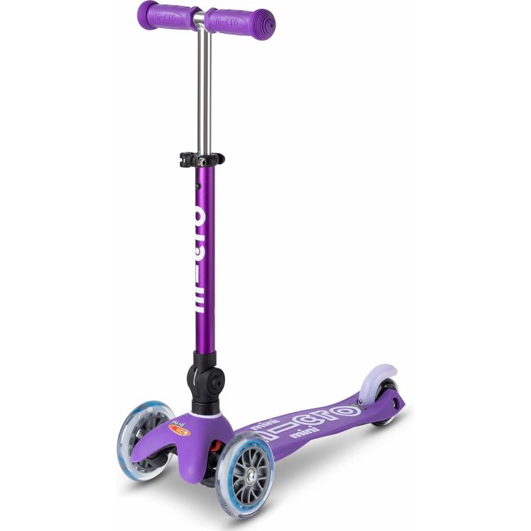 Micro Kickboard Outdoor Micro Mini Foldable LED Scooter - Purple
