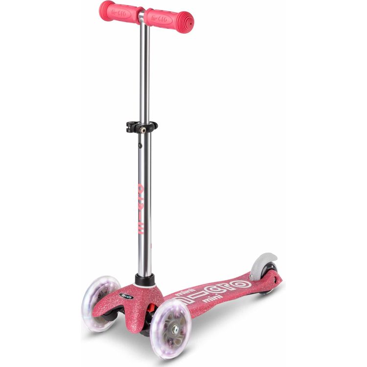 Micro Kickboard Outdoor Micro Mini Glitter LED Scooter - Pink