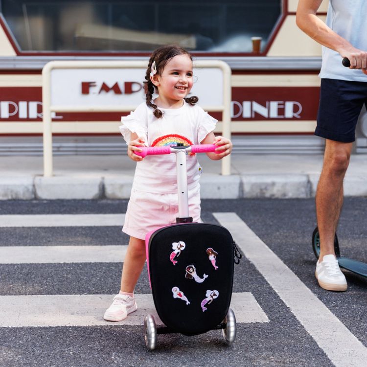 Micro Kickboard Outdoor Micro Scooter Luggage Junior LED Patch & Play - Pink
