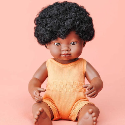 miniland Dolls 15" Baby Doll African Girl