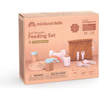 miniland Dolls Doll Wooden Feeding Set