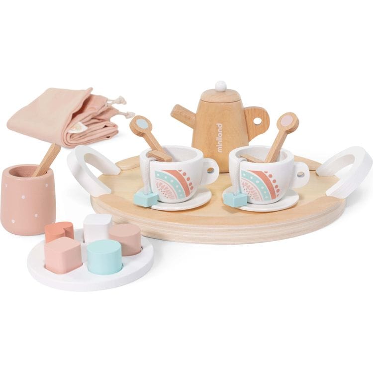 miniland Dolls Doll Wooden Tea Set