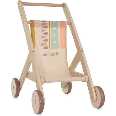 miniland Dolls Wooden Doll Stroller