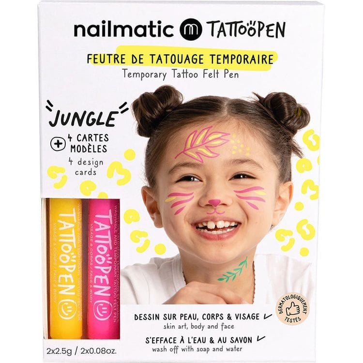 Nailmatic Trend Accessories Jungle Tattoo Pen Set for Kids