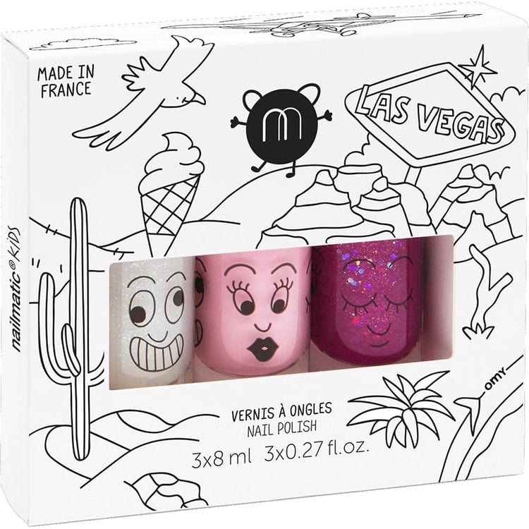 Nailmatic Trend Accessories Las Vegas Nail Polish 3 Pack for Kids