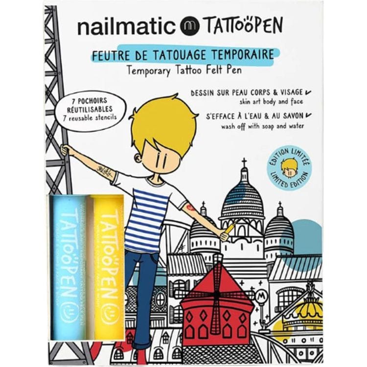 Nailmatic Trend Accessories Paris Tattoo Pen Set for Kids