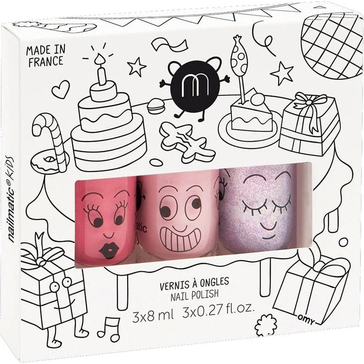 Nailmatic Trend Accessories Party Nail Polish 3 Pack for Kids