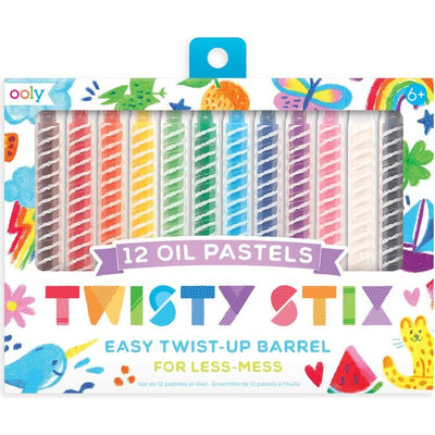 Ooly Creativity Twisty Stix Oil Pastels - Set of 12