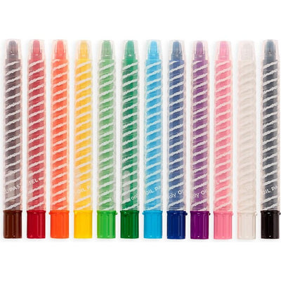 Ooly Creativity Twisty Stix Oil Pastels - Set of 12