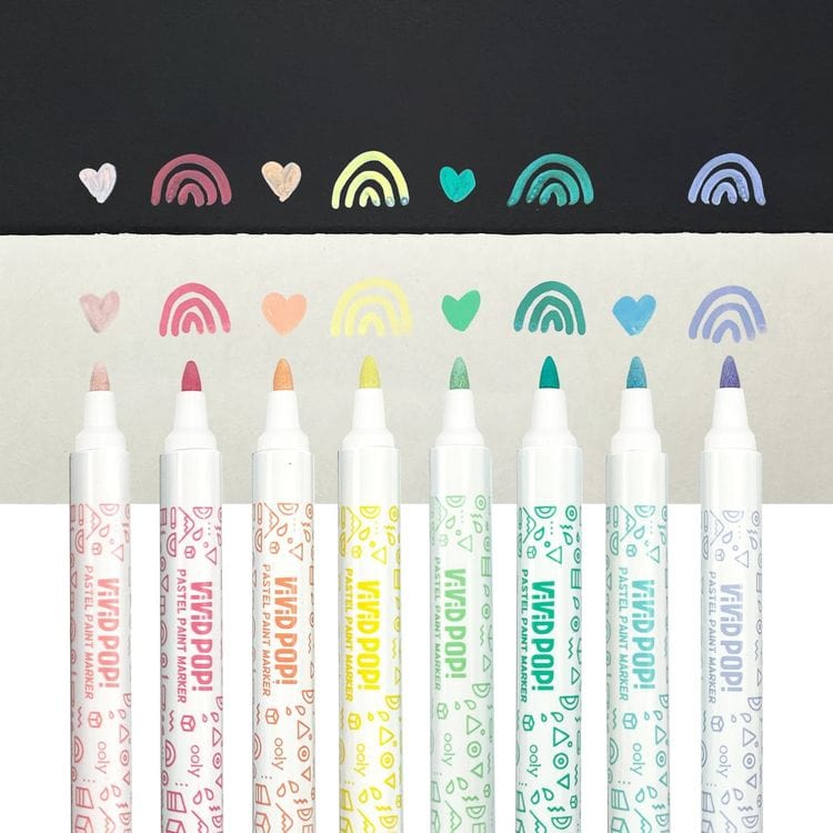 Ooly Creativity Vivid Pop! Water-Based Paint Markers - Pastel (Set of 8)