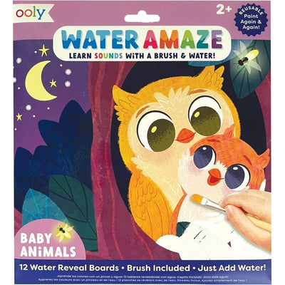 Ooly Creativity Water Amaze Water Reveal Boards - Baby Animals 13 Piece Set