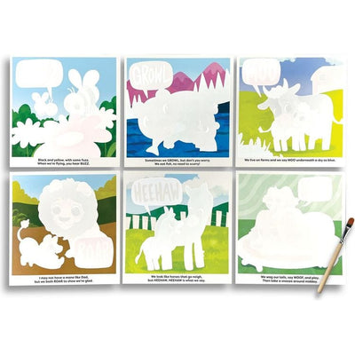 Ooly Creativity Water Amaze Water Reveal Boards - Baby Animals 13 Piece Set