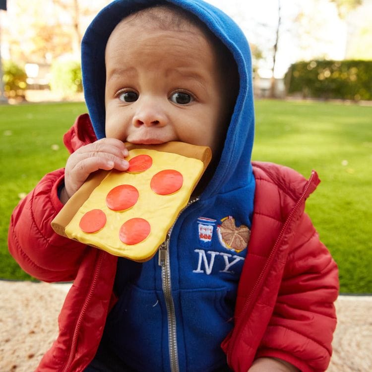 PiccoliNY Infants Camerons Corner Pizza Slice Teether