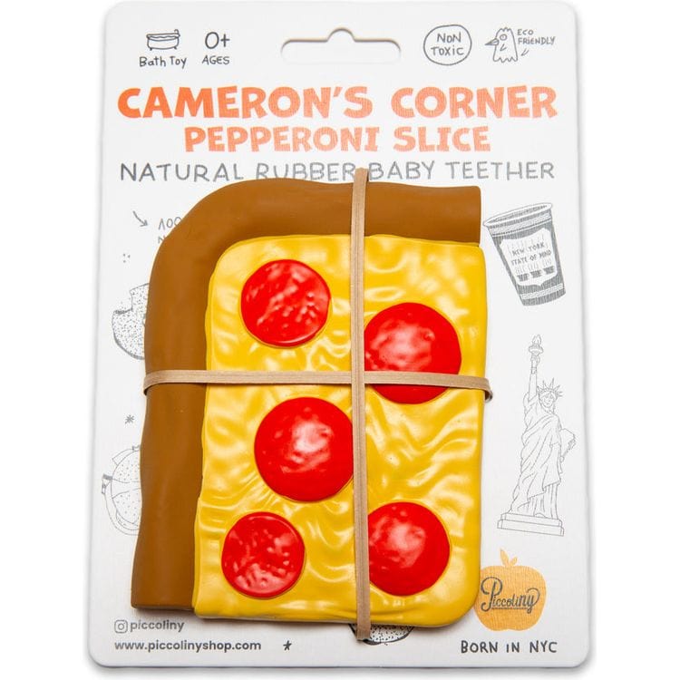 PiccoliNY Infants Camerons Corner Pizza Slice Teether