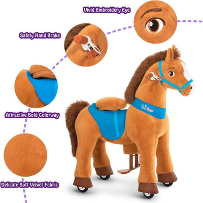 PonyCycle, Inc. Outdoor Brown Ride-On Horse - Ages 4-9