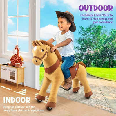 PonyCycle, Inc. Outdoor Light Brown Ride-On Horse - Ages 4-9