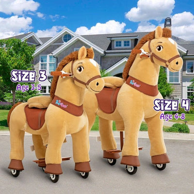 PonyCycle, Inc. Outdoor Light Brown Ride-On Horse - Ages 4-9