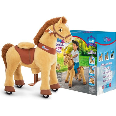 PonyCycle, Inc. Outdoor Light Brown Ride-On Horse - Ages 4-9