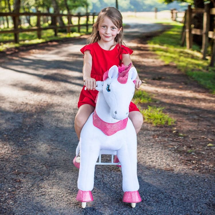 PonyCycle, Inc. Outdoor Pink Ride-On Unicorn - Ages 4-9