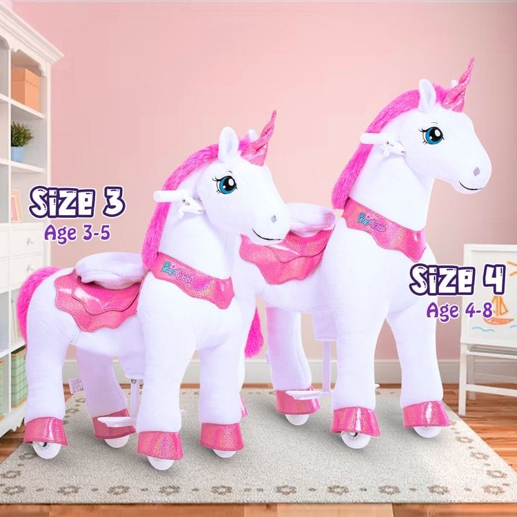 PonyCycle, Inc. Outdoor Pink Ride-On Unicorn - Ages 4-9