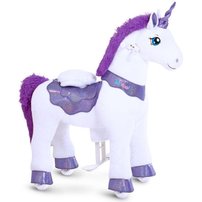 PonyCycle, Inc. Outdoor Purple Ride-On Unicorn - Ages 4-9