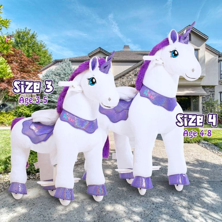 PonyCycle, Inc. Outdoor Purple Ride-On Unicorn - Ages 4-9