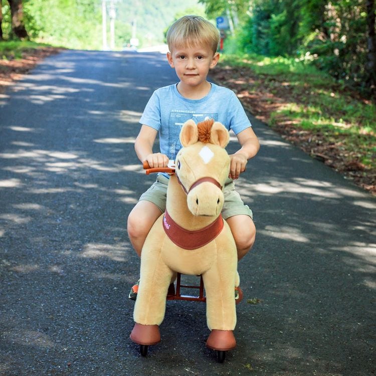 PonyCycle, Inc. Preschool Light Brown Ride-On Horse - Ages 3-5