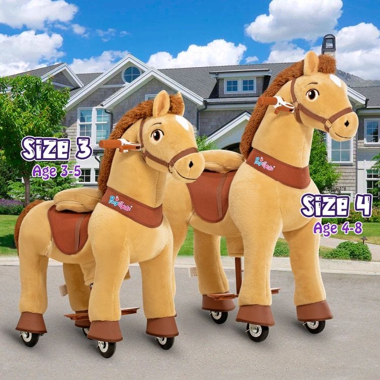 PonyCycle, Inc. Preschool Light Brown Ride-On Horse - Ages 3-5