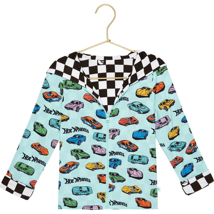 Posh Peanut Trend Accessories Blue / 10-12Y Retro Hot Wheels - Long Sleeve Reversible Kids Jacket