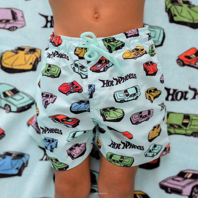 Retro Hot Wheels Boys Swim Trunks FAO Schwarz