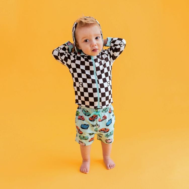 Posh Peanut Trend Accessories Retro Hot Wheels - Long Sleeve Reversible Kids Jacket