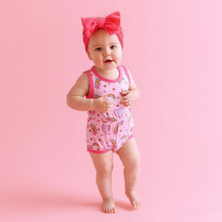 Posh Peanut Posh shops Barbie Flutter Sleeve Short Romper 18/24 Months