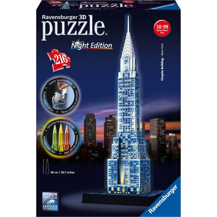 Ravensburger Puzzles Chrysler Building 3D Puzzle - Night Edition
