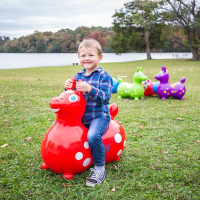 Rody® Preschool Gymnic Red Rody Horse Max Inflatable Bouncer Ride-on (with Hand Pump)